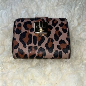 🌺 Kate Spade ] Leopard Print Mini Wallet with Gold Hardware ] NWT